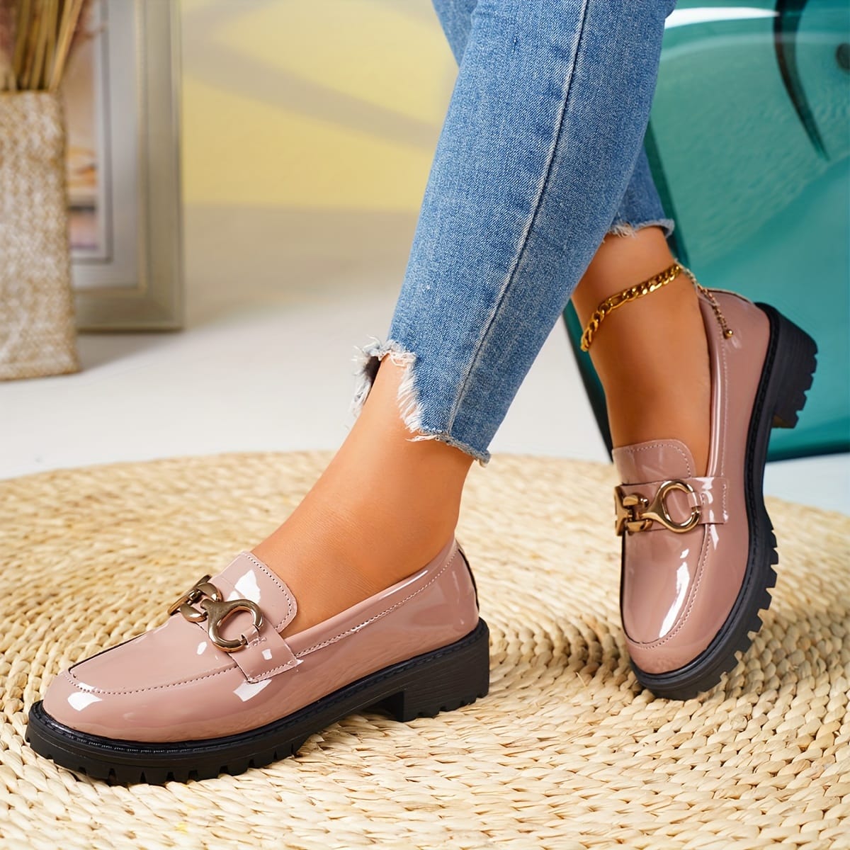 jkthpu-45 WaterResistant British Penny Loafers AllSeason Casual Style