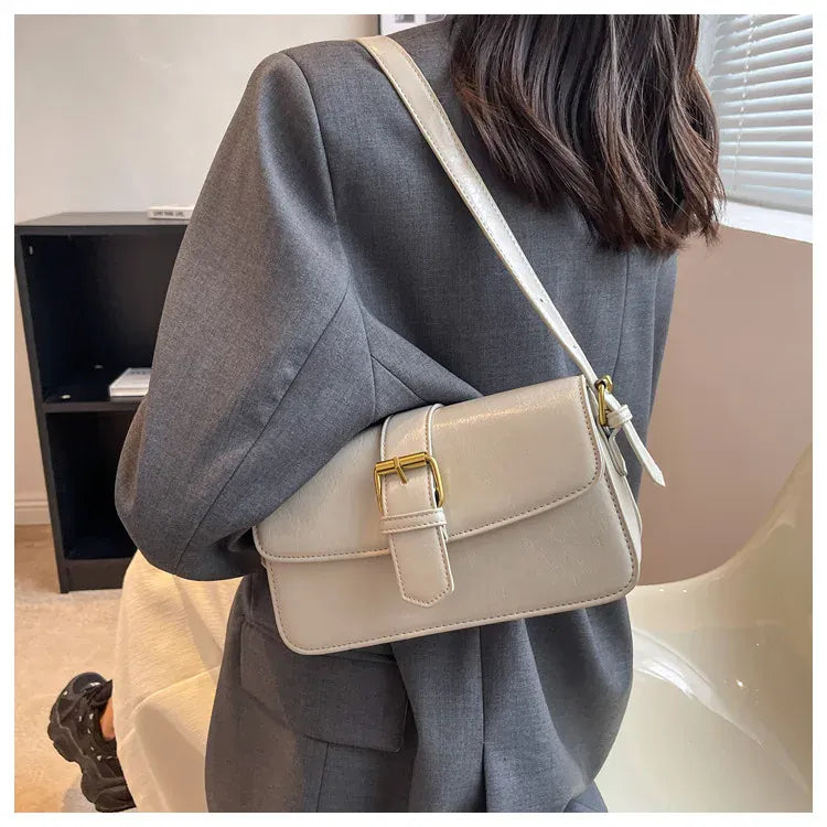 KissICON Waxed Leather Crossbody – Mini Square Purse