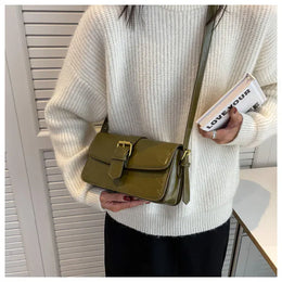 KissICON Waxed Leather Crossbody – Mini Square Purse