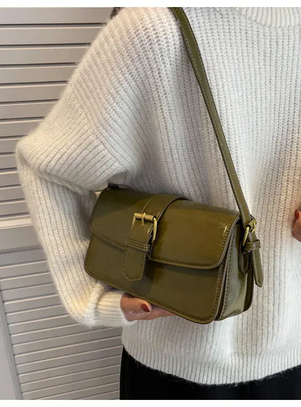 KissICON Waxed Leather Crossbody – Mini Square Purse