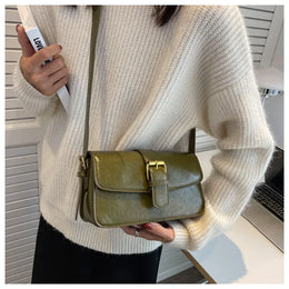 KissICON Waxed Leather Crossbody – Mini Square Purse