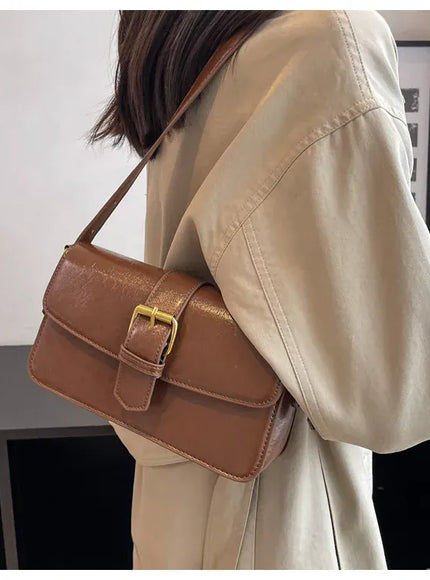 KissICON Waxed Leather Crossbody – Mini Square Purse