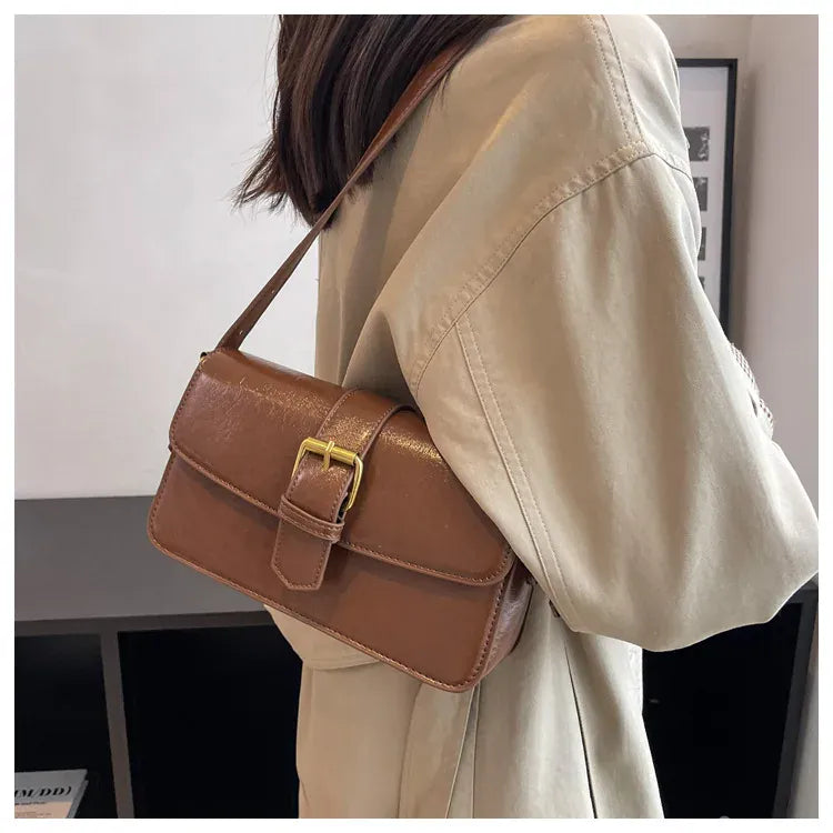 KissICON Waxed Leather Crossbody – Mini Square Purse