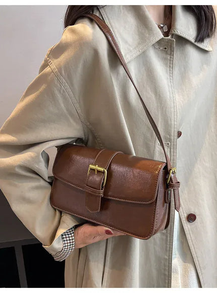 KissICON Waxed Leather Crossbody – Mini Square Purse