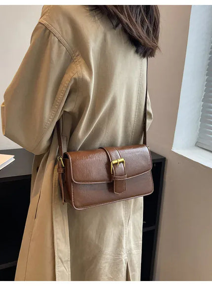 KissICON Waxed Leather Crossbody – Mini Square Purse