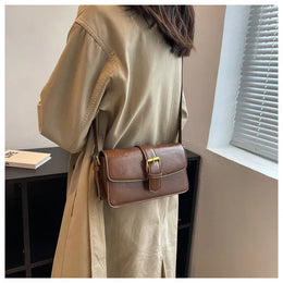 KissICON Waxed Leather Crossbody – Mini Square Purse