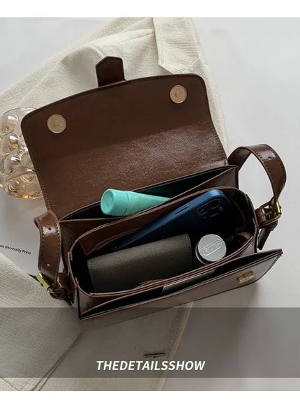 KissICON Waxed Leather Crossbody – Mini Square Purse
