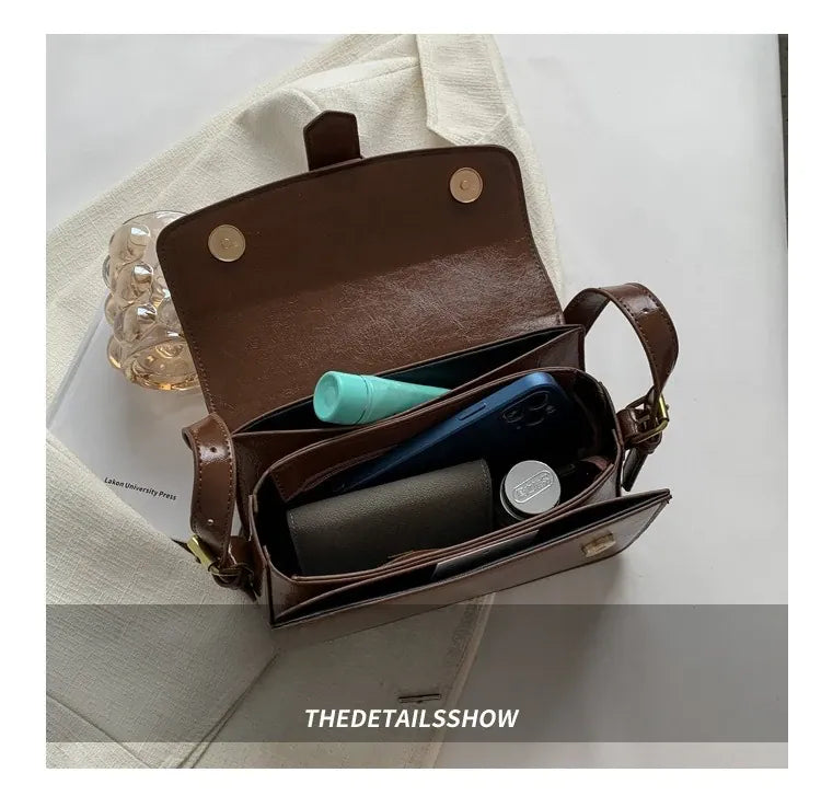 KissICON Waxed Leather Crossbody – Mini Square Purse