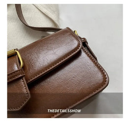 KissICON Waxed Leather Crossbody – Mini Square Purse