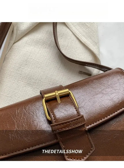 KissICON Waxed Leather Crossbody – Mini Square Purse