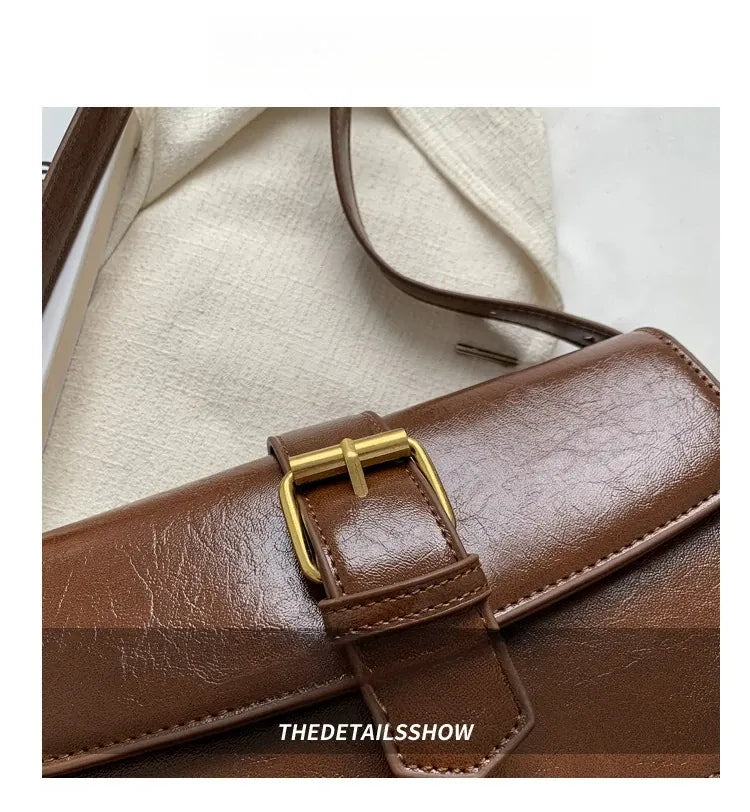 KissICON Waxed Leather Crossbody – Mini Square Purse