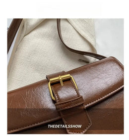 KissICON Waxed Leather Crossbody – Mini Square Purse