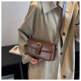 KissICON Waxed Leather Crossbody – Mini Square Purse