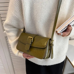 KissICON Waxed Leather Crossbody – Mini Square Purse