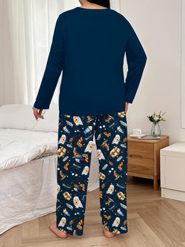 jkthpu-45 WB Women'S Plus Size Pajama Set - Cozy