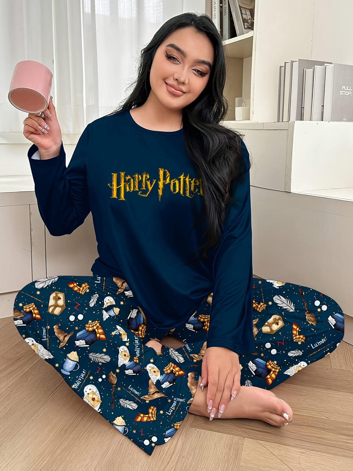jkthpu-45 WB Women'S Plus Size Pajama Set - Cozy