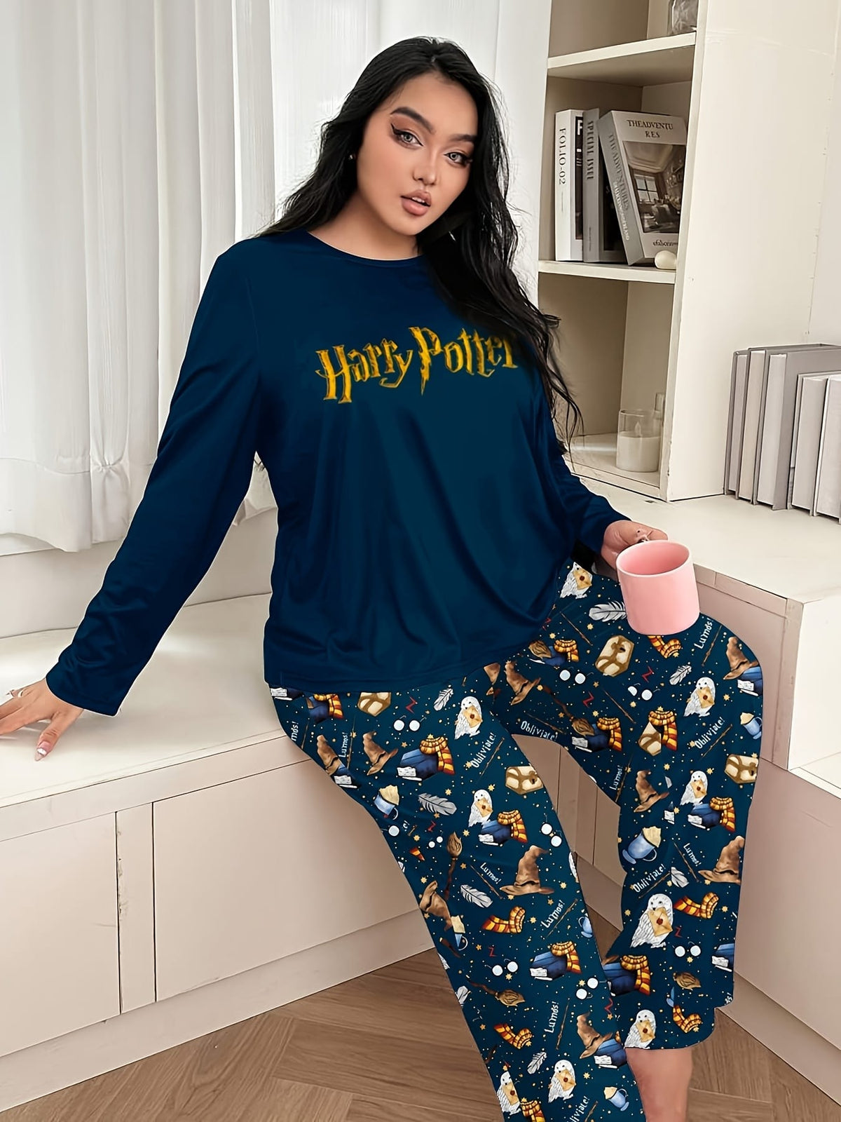 jkthpu-45 WB Women'S Plus Size Pajama Set - Cozy