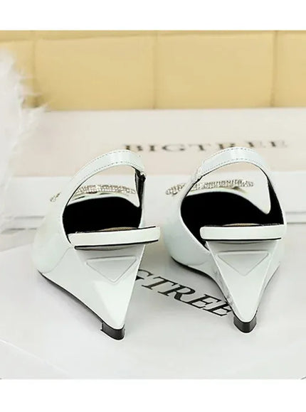 KissICON Wedges Women Shoes High Heel Shallow Pointed Toe