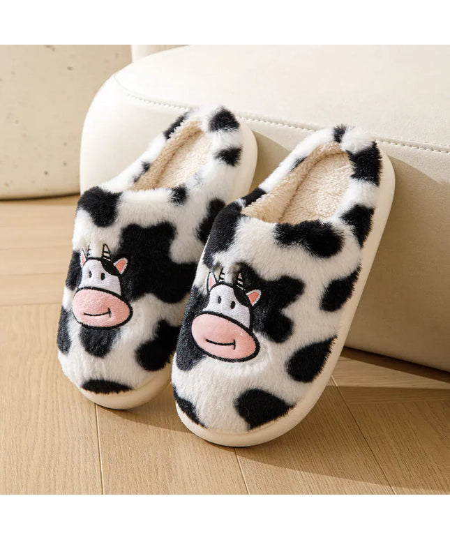 KissICON White 1 / 40-41 / CHINA Smile PoP Cute Women Slippers Indoor Fuzzy Women