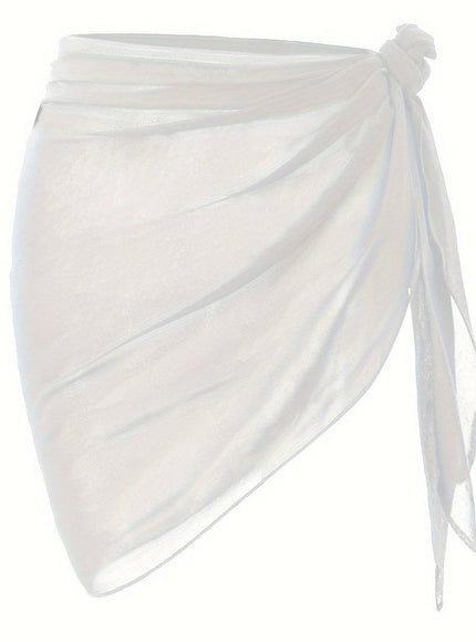 KissICON White 1 / UK 16/18 Chic Transparent Skirt – Chiffon Wrap