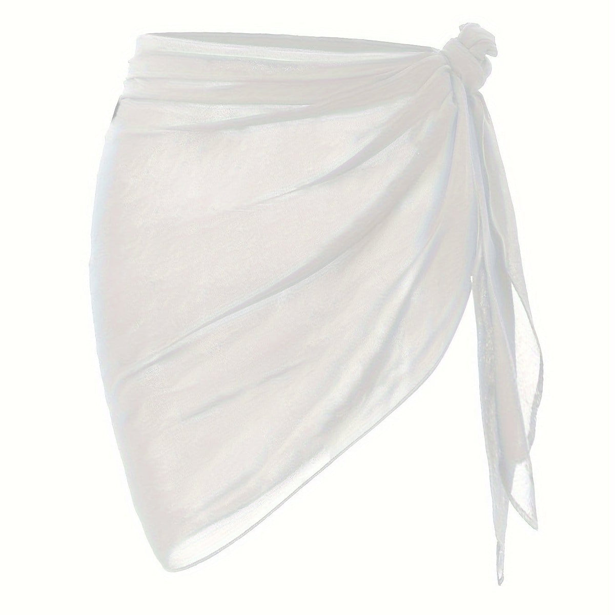 KissICON White 1 / UK 16/18 Chic Transparent Skirt – Chiffon Wrap