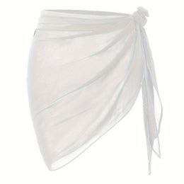 KissICON White 1 / UK 16/18 Chic Transparent Skirt – Chiffon Wrap