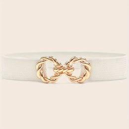 jkthpu-45 White / 1XL Chic Slimming Elastic Waist Belt Versatile for Any Style