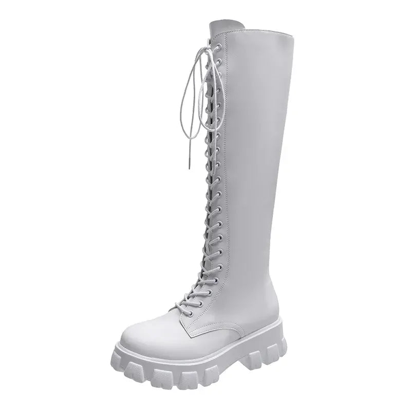 KissICON White / 36 High Boots for Women 2025 New Women's Boots