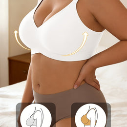 KissICON White / 3XL Comfy Curve Full Coverage Jelly Bra – Soft