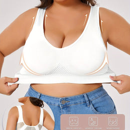 KissICON White / 3XL Curve Highsupport Wireless Sports Bra – Comfy