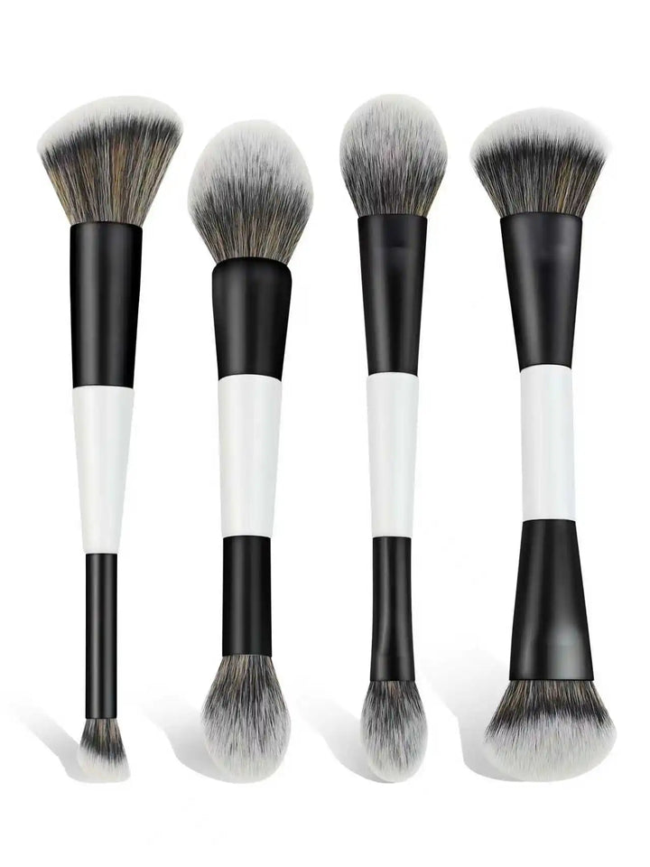 4 Double-Headed Makeup Brushes - Multi-Functional Set