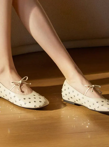KissICON White / 40 Retro Flat Shoes for Women Spring and Autumn