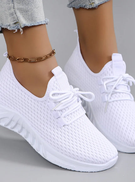 Dropshipman WHITE / 41 Women's summer breathable mesh flat shoes women's shoes casual sports shoes, clearance free shipping