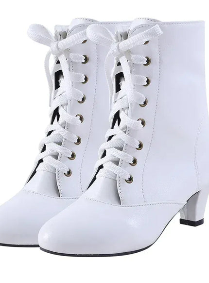 KissICON white / 43 New Fashion Women Low Kitten Heel Ankle Boots