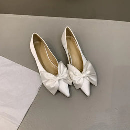KissICON White / 44 Flat Shoes for Women Plus Size 43 44
