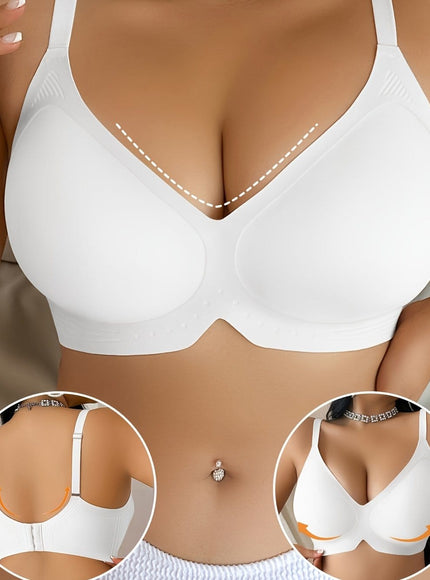 KissICON White / 4XL Curve Wirefree Bra – Lift Support Elegant