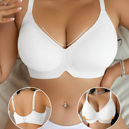 KissICON White / 4XL Curve Wirefree Bra – Lift Support Elegant