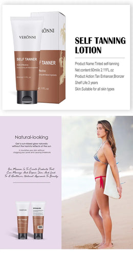 KissICON WHITE / 60ml Body Tanning Oil Bronzing Cream Natural Streak Free
