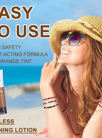 KissICON WHITE / 60ml Body Tanning Oil Bronzing Cream Natural Streak Free