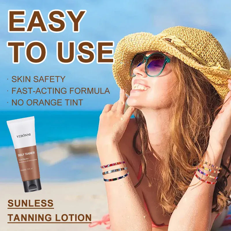 KissICON WHITE / 60ml Body Tanning Oil Bronzing Cream Natural Streak Free