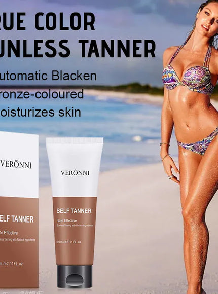 KissICON WHITE / 60ml Body Tanning Oil Bronzing Cream Natural Streak Free