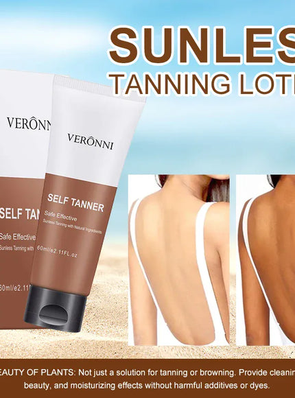 KissICON WHITE / 60ml Body Tanning Oil Bronzing Cream Natural Streak Free