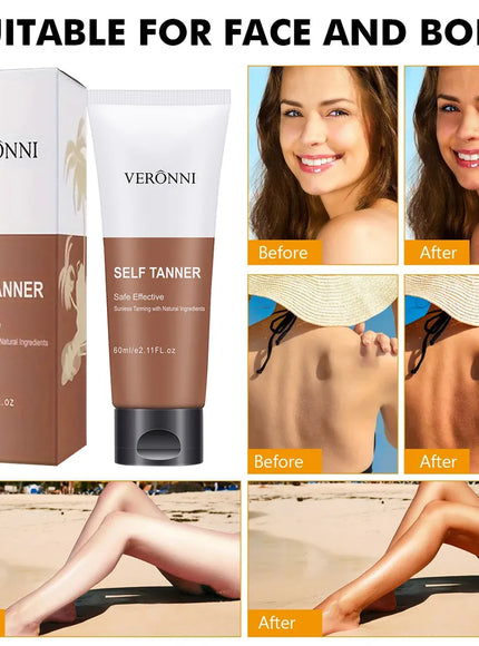 KissICON WHITE / 60ml Body Tanning Oil Bronzing Cream Natural Streak Free