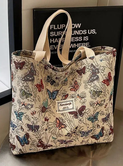 KissICON white big Canvas Tote – Fashionable Work Commuter