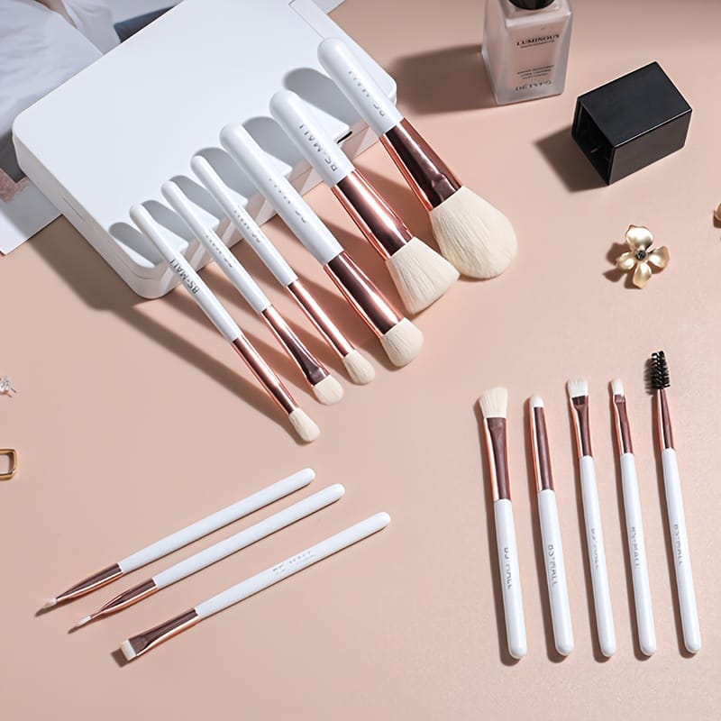 KissICON White Bsmall 14pc Pro White Makeup Brush Set