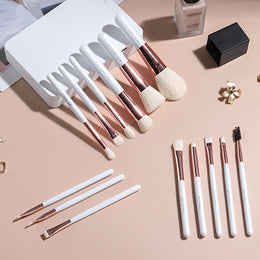 KissICON White Bsmall 14pc Pro White Makeup Brush Set