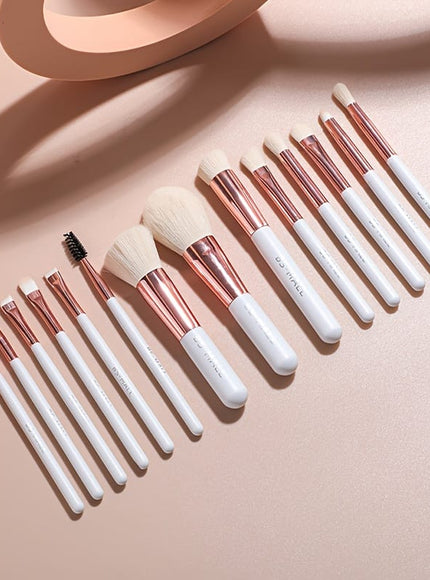 KissICON White Bsmall 14pc Pro White Makeup Brush Set