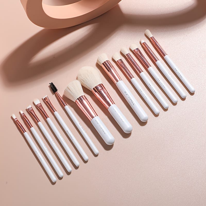 KissICON White Bsmall 14pc Pro White Makeup Brush Set