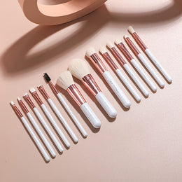 KissICON White Bsmall 14pc Pro White Makeup Brush Set