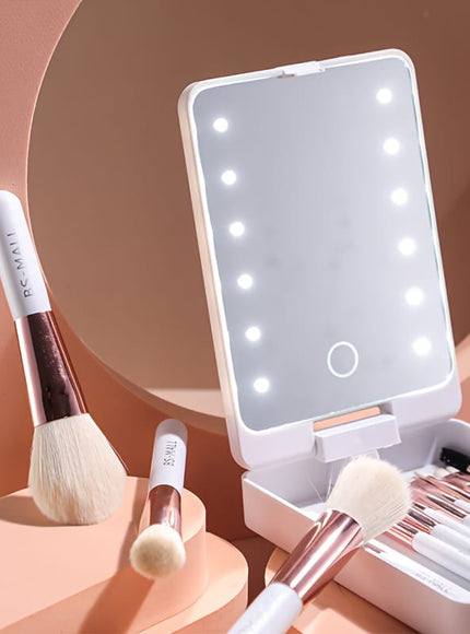 KissICON White Bsmall 14pc Pro White Makeup Brush Set